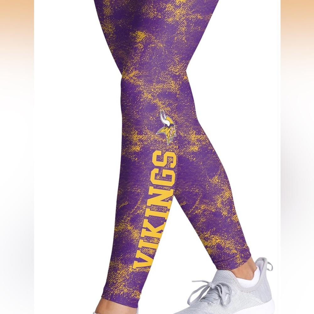 FOCO Minnesota Vikings Womens NFL Ladies Team Color Cloud Leggings. Size XL. NWT